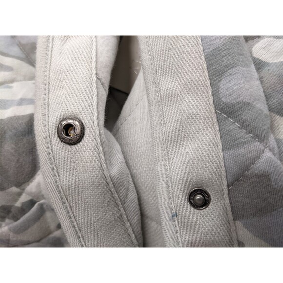 Z Supply Maya Camo Quilted Jacket Dusty Sage Soft Snap Down Pockets NWT - Picture 6 of 6